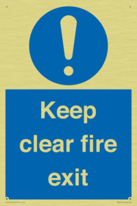 Keep Clear Fire Exit